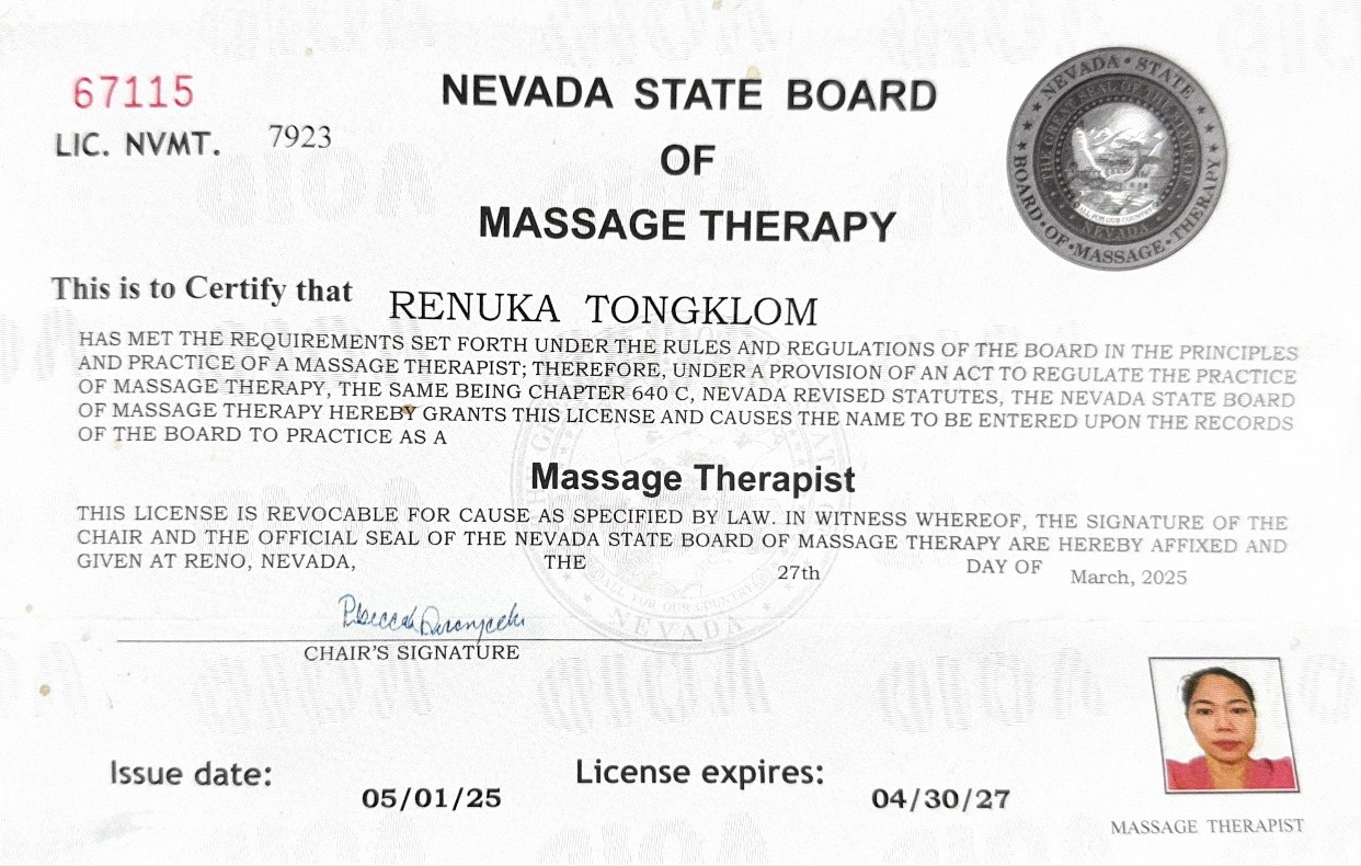 Licensed Massage by Renuka